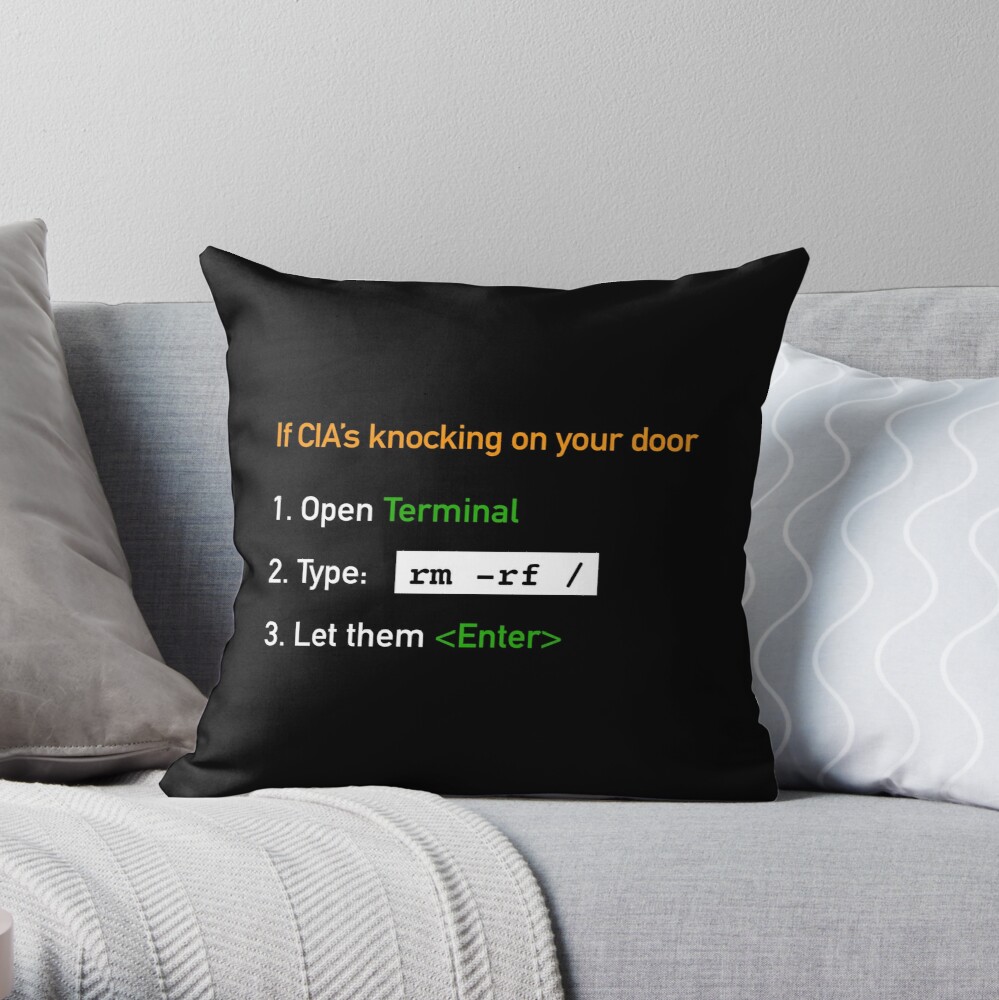 Useful Guide - If CIA's Knocking On Your Door Throw Pillow product image